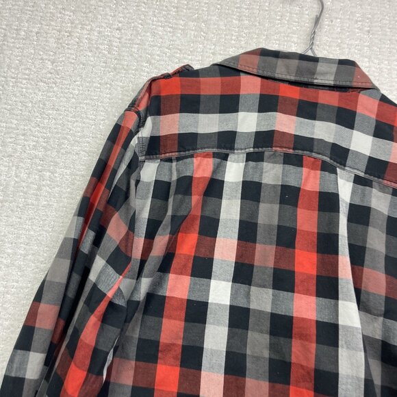 44mm Shirt Mens XL Black / Red Button Up Cotton Cowboy Legendary Work Western - Picture 13 of 14